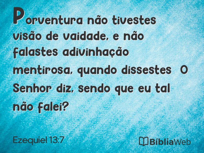 Ezequiel 13:7 em imagem para compartilhar
