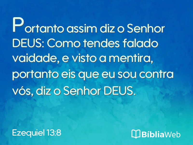 Ezequiel 13:8 em imagem para compartilhar