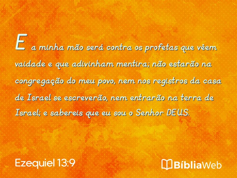 Ezequiel 13:9 em imagem para compartilhar