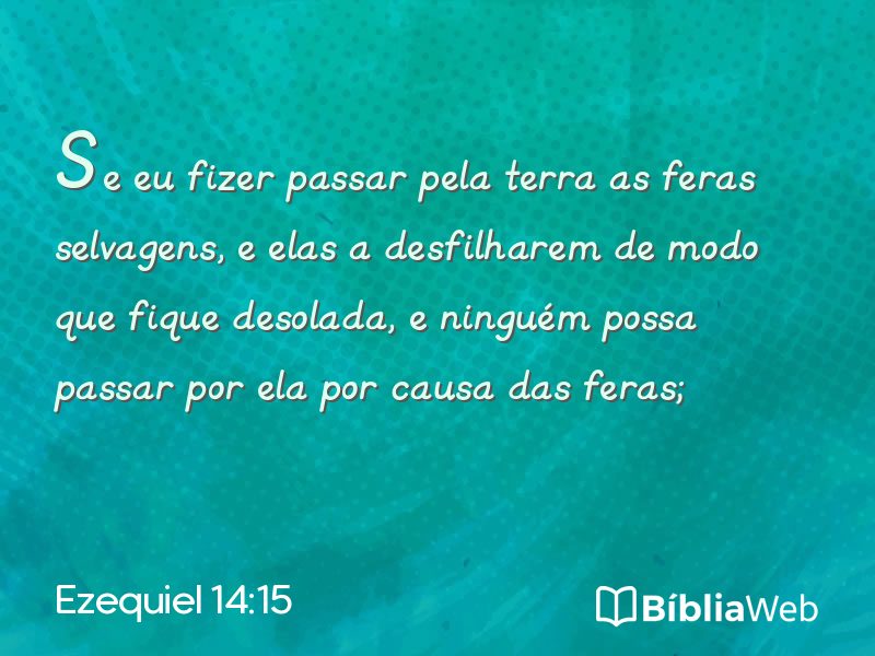 Ezequiel 14:15 em imagem para compartilhar