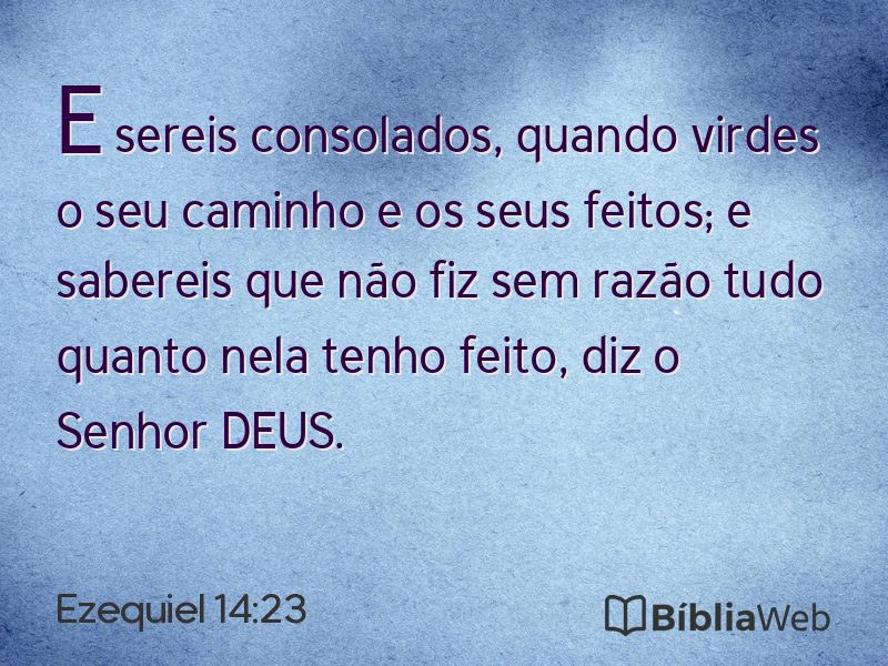 Ezequiel 14:23 em imagem para compartilhar