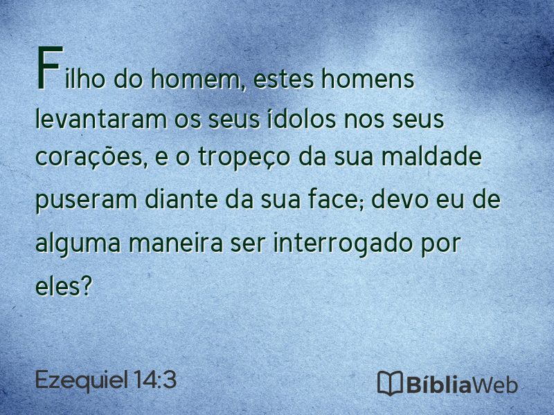 Ezequiel 14:3 em imagem para compartilhar