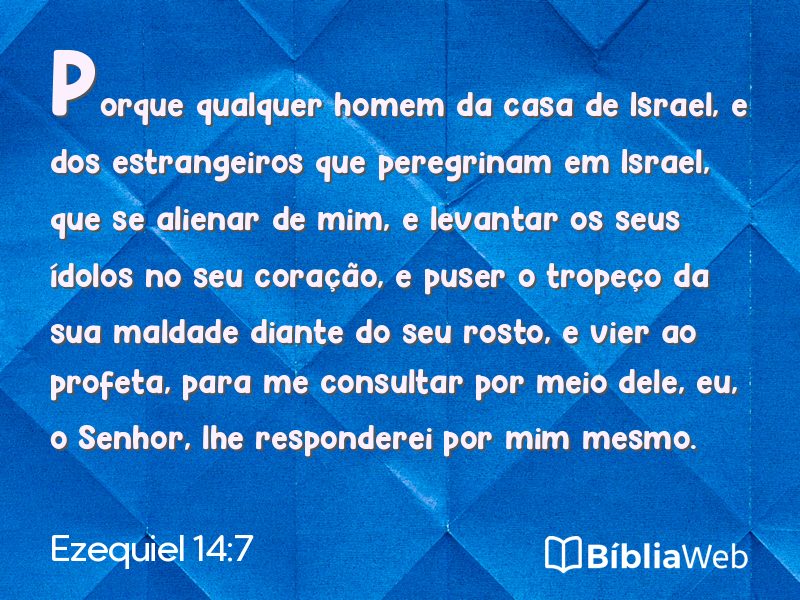 Ezequiel 14:7 em imagem para compartilhar