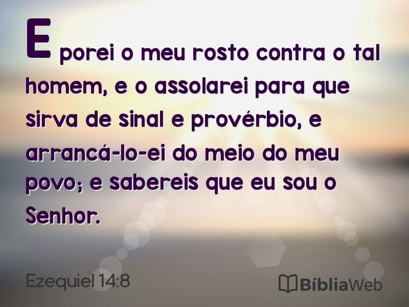 Ezequiel 14:8 em imagem para compartilhar
