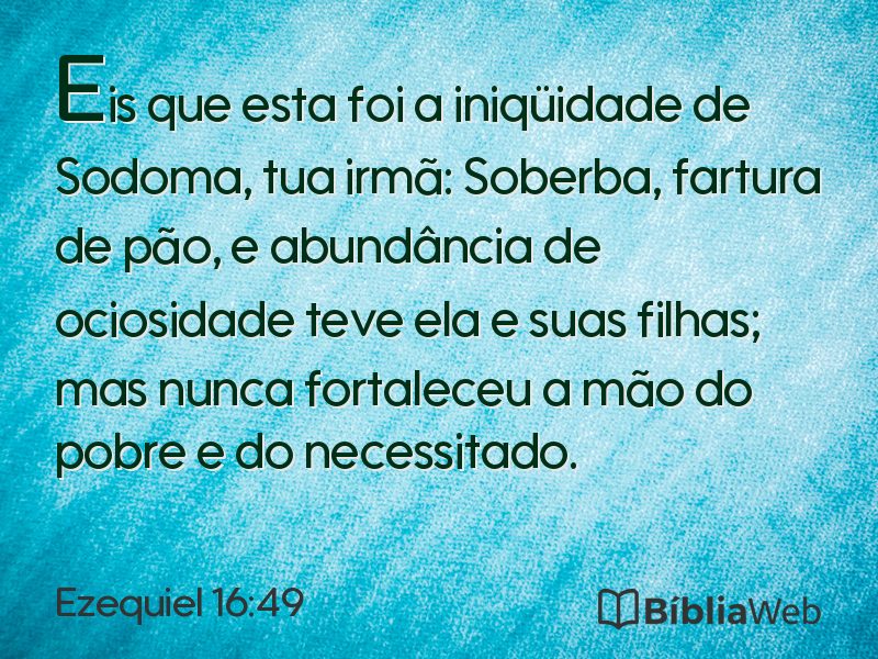 Ezequiel 16:49 em imagem para compartilhar