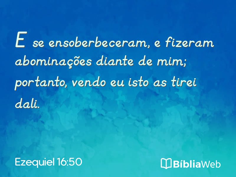 Ezequiel 16:50 em imagem para compartilhar