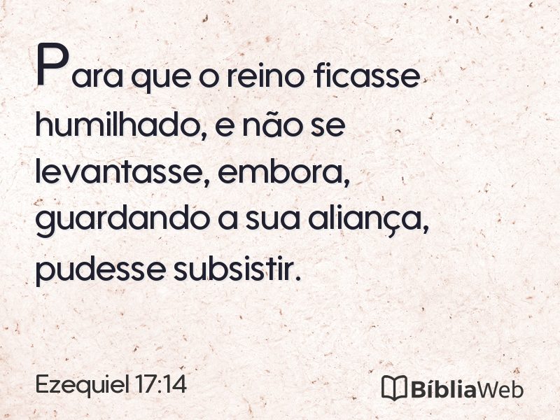 Ezequiel 17:14 em imagem para compartilhar