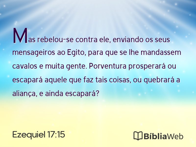 Ezequiel 17:15 em imagem para compartilhar