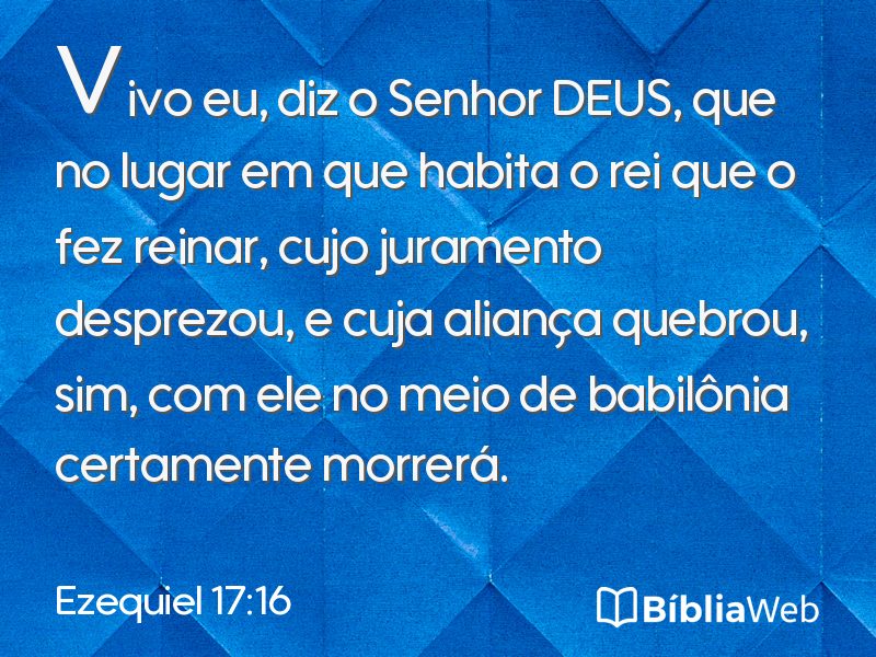 Ezequiel 17:16 em imagem para compartilhar