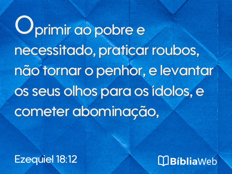 Ezequiel 18:12 em imagem para compartilhar