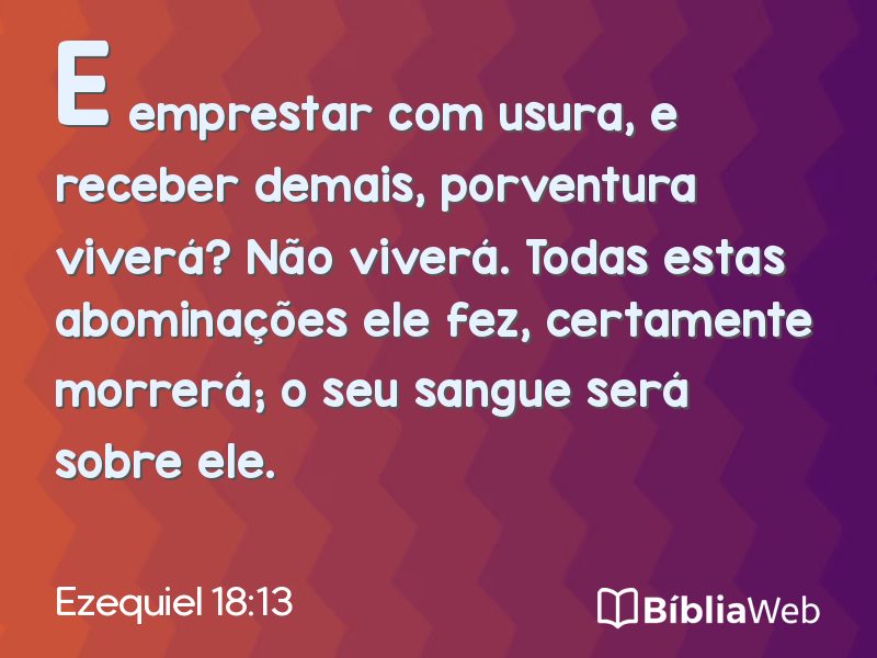 Ezequiel 18:13 em imagem para compartilhar