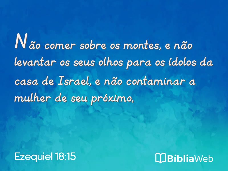 Ezequiel 18:15 em imagem para compartilhar