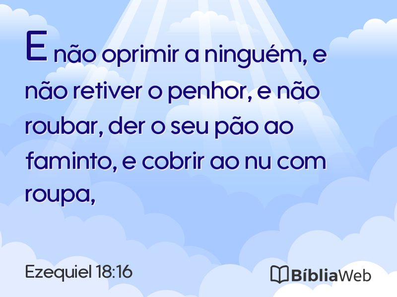 Ezequiel 18:16 em imagem para compartilhar