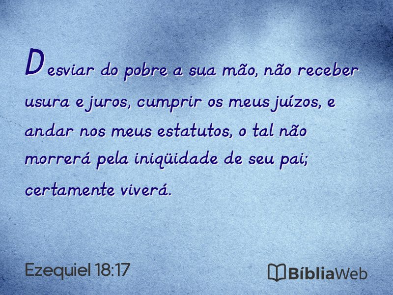 Ezequiel 18:17 em imagem para compartilhar