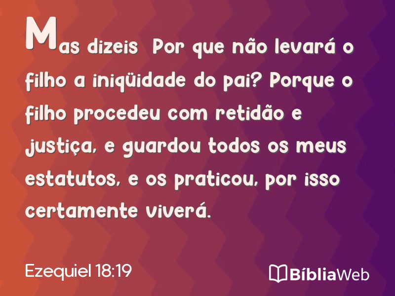 Ezequiel 18:19 em imagem para compartilhar