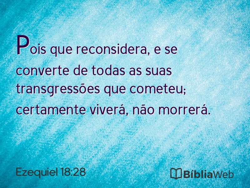 Ezequiel 18:28 em imagem para compartilhar