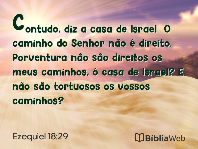 Ezequiel 18:29 em imagem para compartilhar