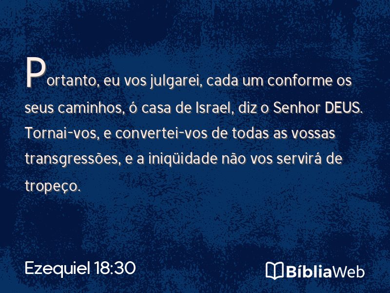 Ezequiel 18:30 em imagem para compartilhar