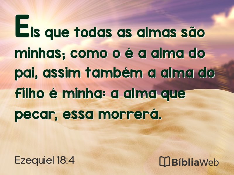 Ezequiel 18:4 em imagem para compartilhar