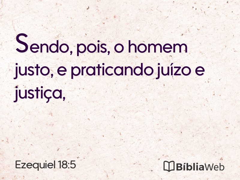 Ezequiel 18:5 em imagem para compartilhar