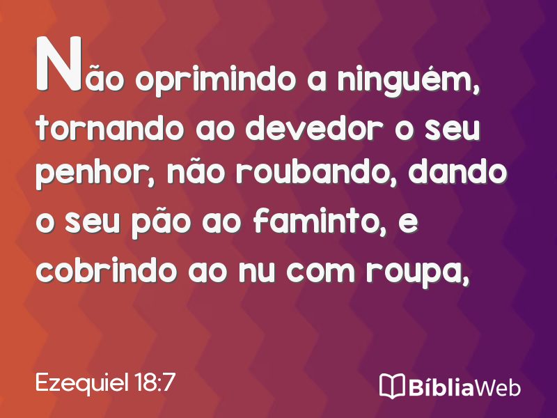 Ezequiel 18:7 em imagem para compartilhar