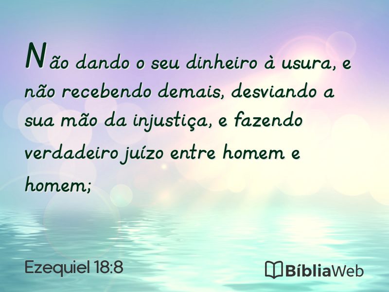 Ezequiel 18:8 em imagem para compartilhar