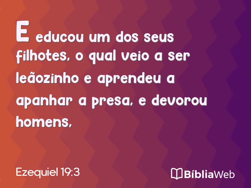 Ezequiel 19:3 em imagem para compartilhar