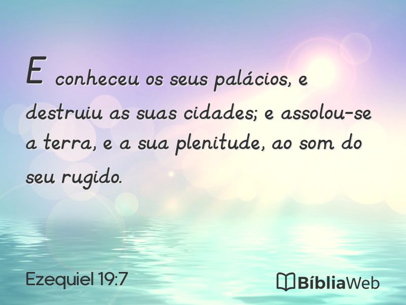 Ezequiel 19:7 em imagem para compartilhar