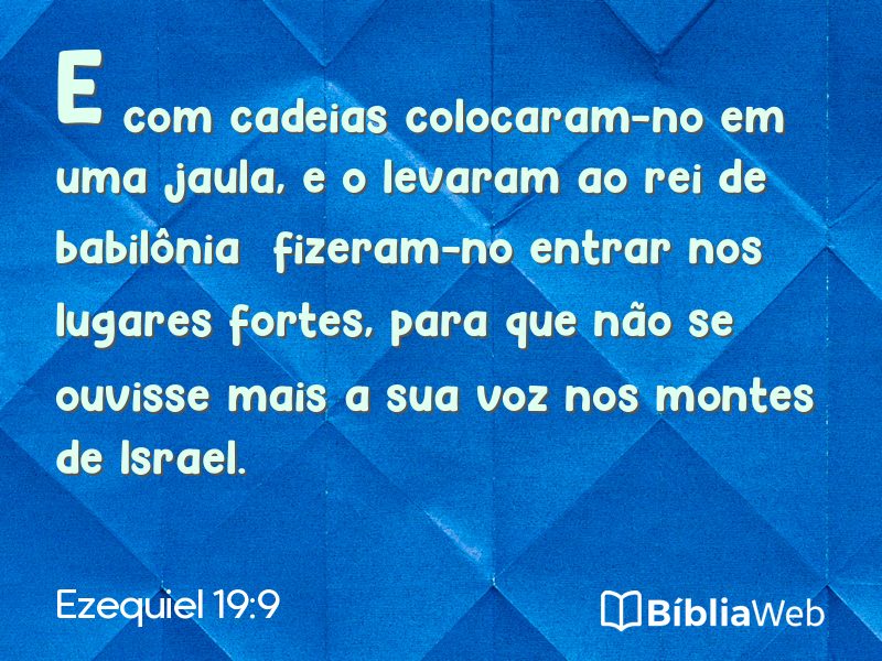 Ezequiel 19:9 em imagem para compartilhar