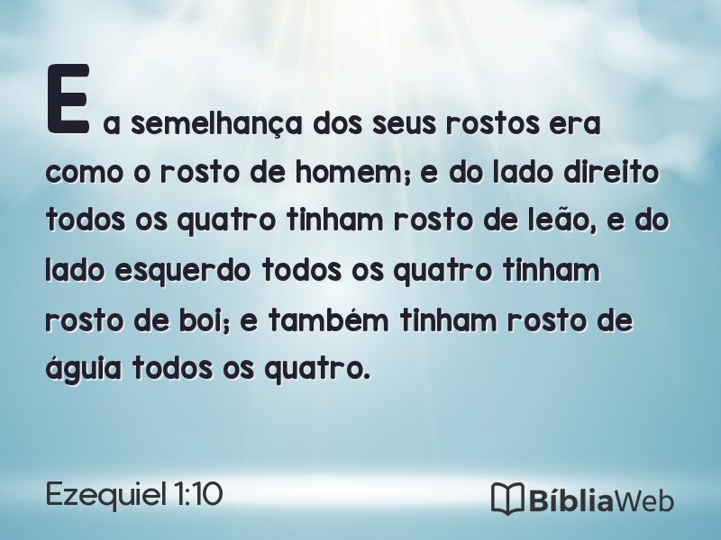 Ezequiel 1:10 em imagem para compartilhar