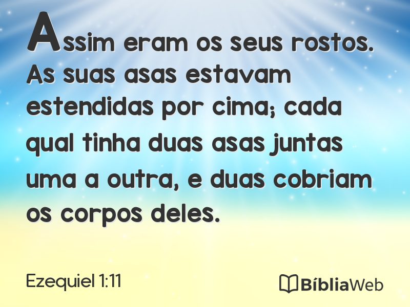 Ezequiel 1:11 em imagem para compartilhar