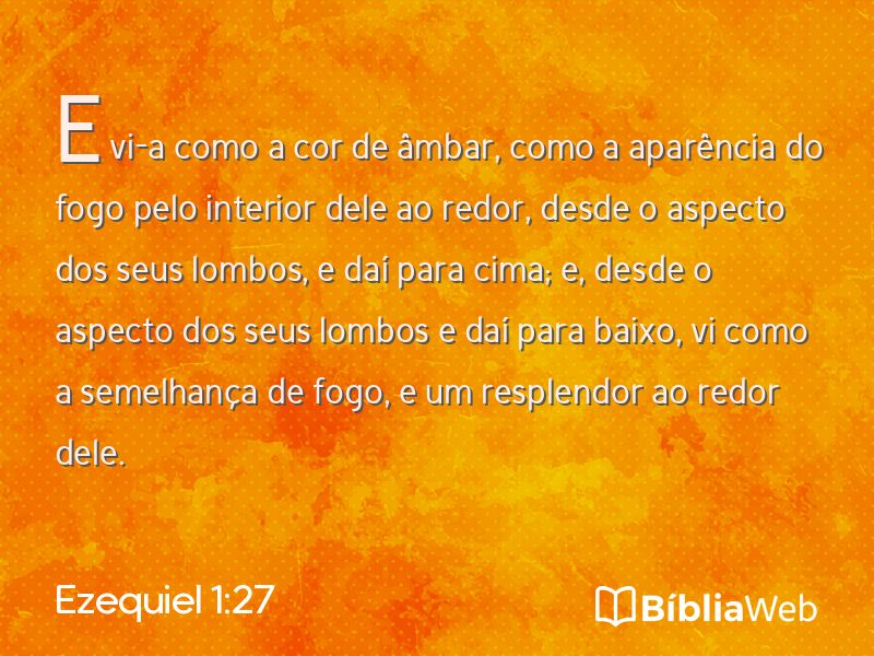 Ezequiel 1:27 em imagem para compartilhar