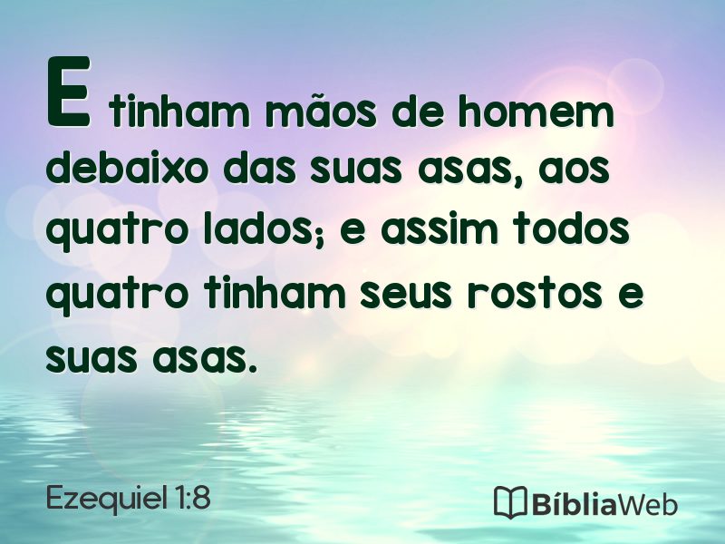 Ezequiel 1:8 em imagem para compartilhar