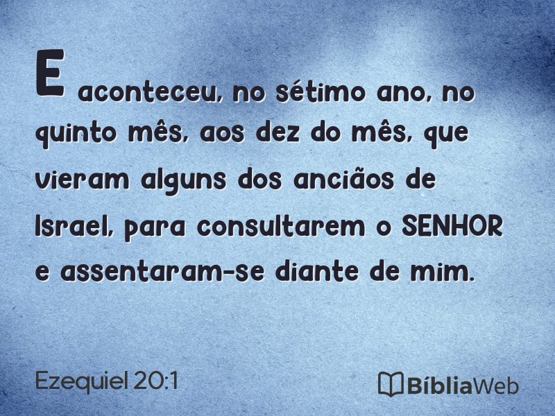 Ezequiel 20:1 em imagem para compartilhar