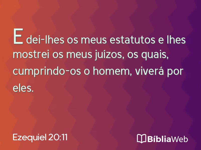 Ezequiel 20:11 em imagem para compartilhar