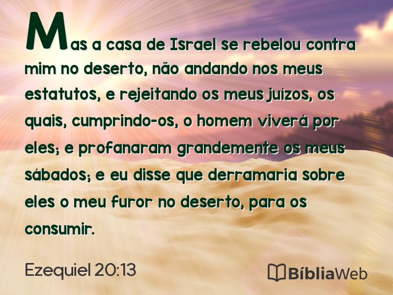 Ezequiel 20:13 em imagem para compartilhar