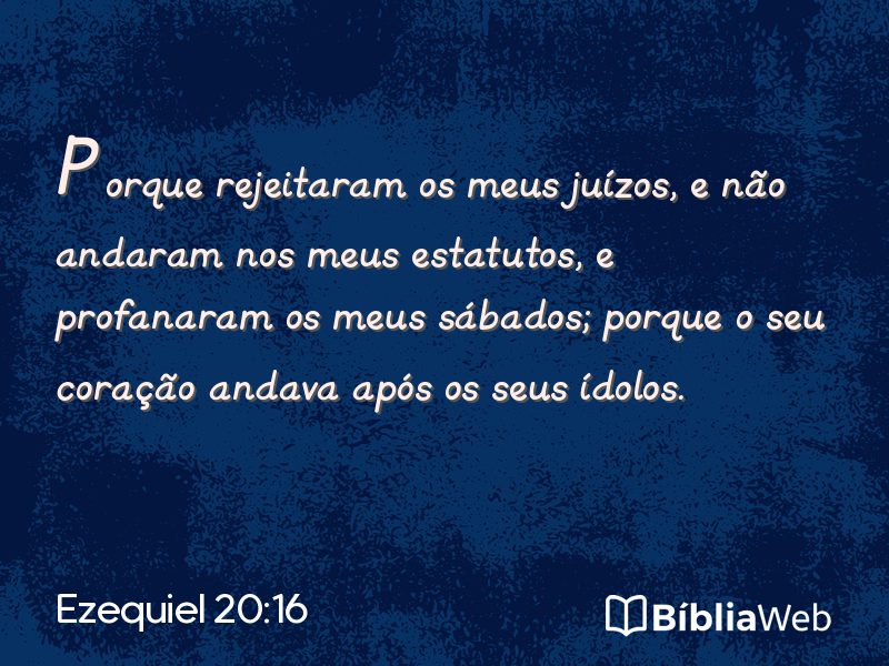 Ezequiel 20:16 em imagem para compartilhar
