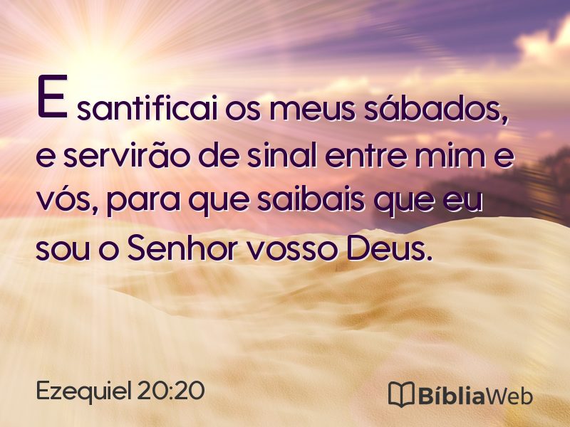 Ezequiel 20:20 em imagem para compartilhar