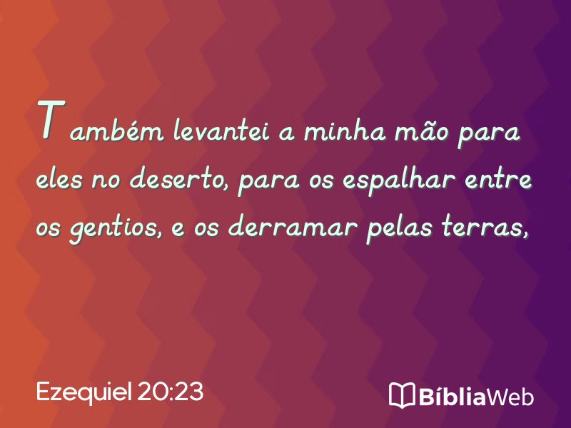 Ezequiel 20:23 em imagem para compartilhar