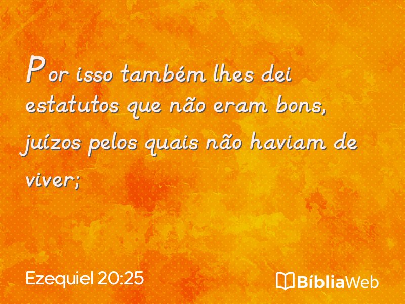 Ezequiel 20:25 em imagem para compartilhar