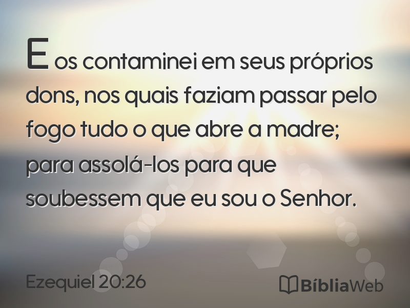 Ezequiel 20:26 em imagem para compartilhar