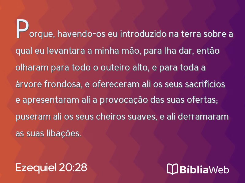 Ezequiel 20:28 em imagem para compartilhar