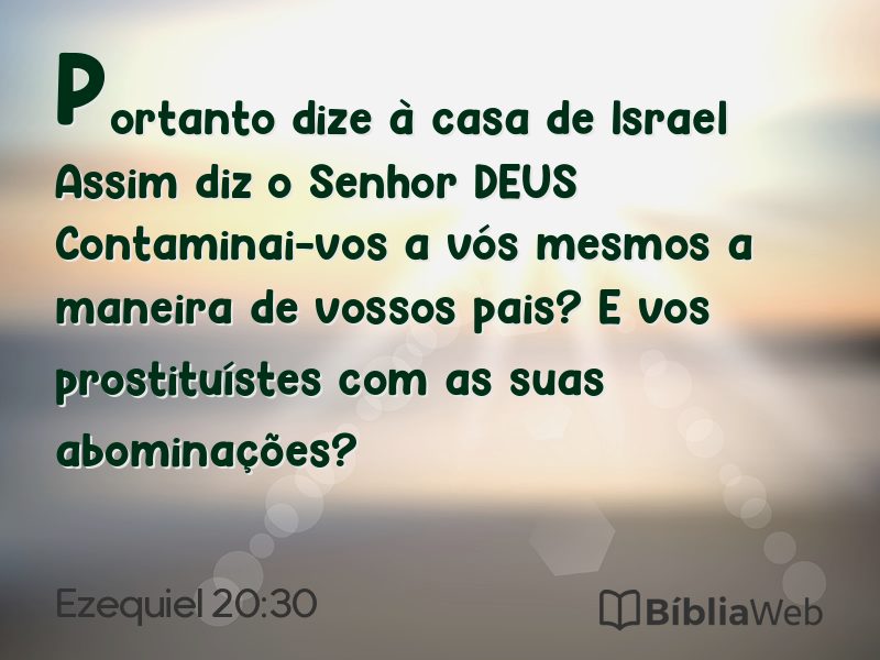 Ezequiel 20:30 em imagem para compartilhar