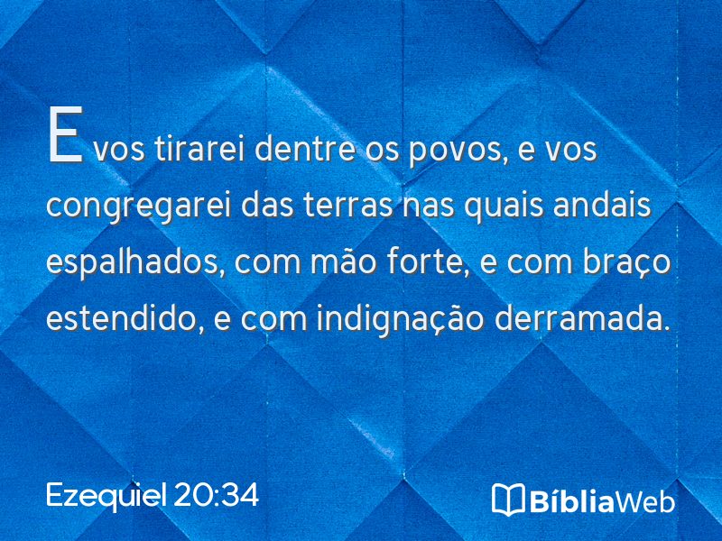 Ezequiel 20:34 em imagem para compartilhar