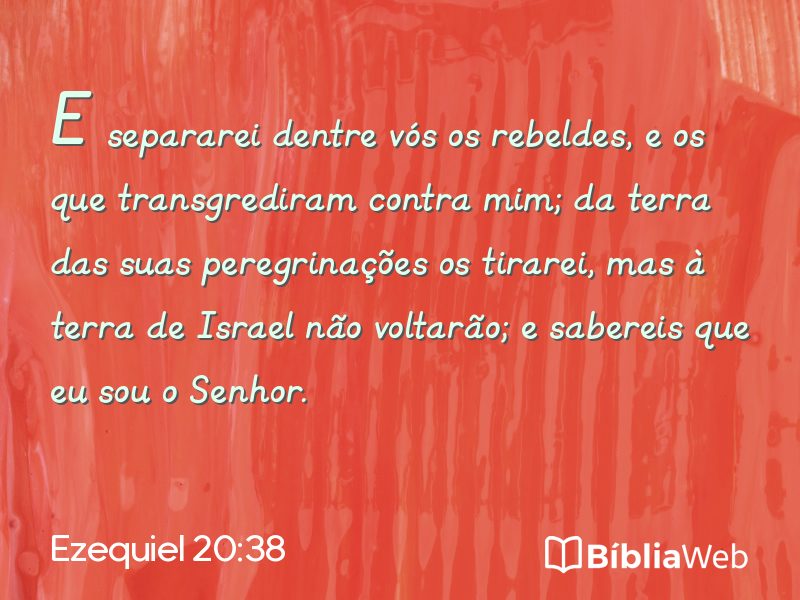 Ezequiel 20:38 em imagem para compartilhar