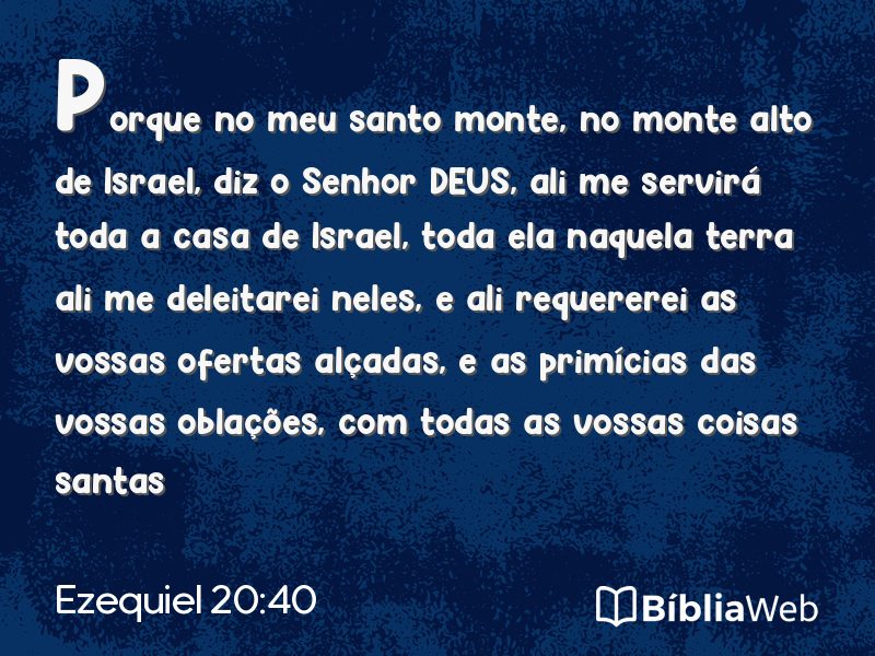 Ezequiel 20:40 em imagem para compartilhar