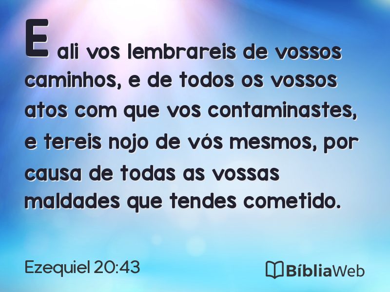 Ezequiel 20:43 em imagem para compartilhar