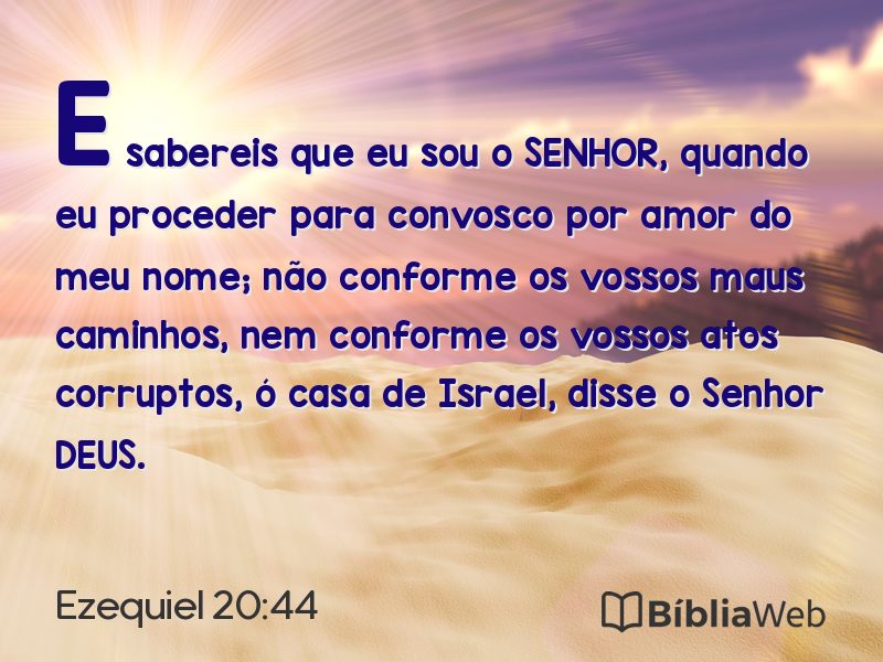 Ezequiel 20:44 em imagem para compartilhar