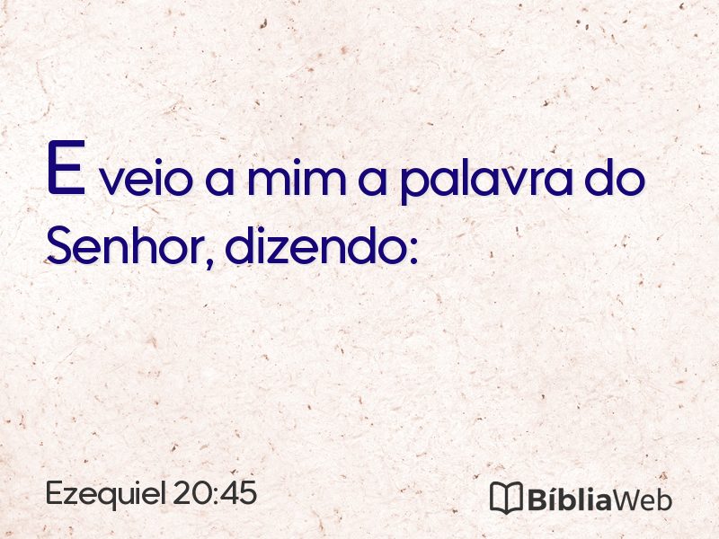 Ezequiel 20:45 em imagem para compartilhar