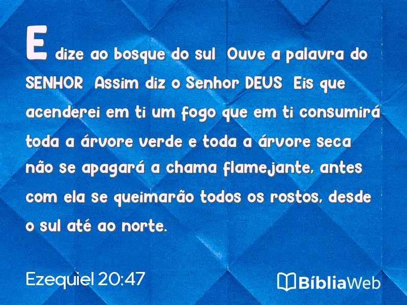 Ezequiel 20:47 em imagem para compartilhar